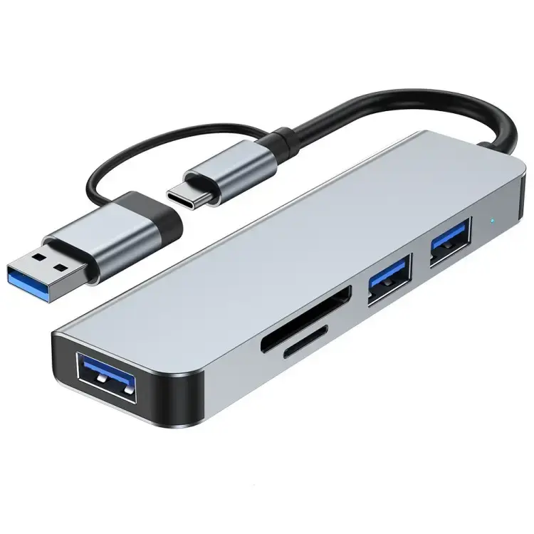 2022 Nieuwste Hubs Usb3.0 USB-C 2 In 1 Ingang Type-C Naar Usb3.0 Adapter 4 Poorten Usb Hub Ondersteuning Otg Voor Mobiele Telefoon Laptop