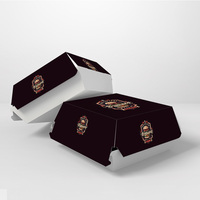 LOKYO Emballage de fast-food personnalisé Boîte à hamburger de nouveau design Boîte à hamburger en papier couché avec gaufrage Emballage ondulé rapide et facile