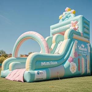 Casa inflable colorida para niños pequeños, castillo hinchable con soplador para niños, producto inflable para patio trasero - Product Image 6