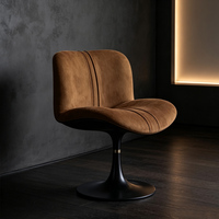 Chaise de salon pivotante en cuir et tissu de luxe Marilyn, design moderne, chaise de salle à manger Alien pour restaurant