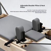Ensemble de Pilates cinq pièces en aluminium, chêne et érable : Reformer, Chaise Wunda, Ladder Barrel, Correcteur de colonne vertébrale (WJT-55)