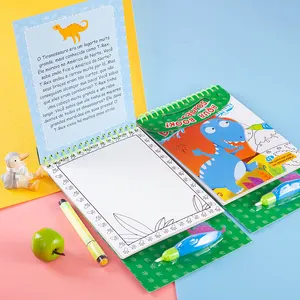 Animal world water coloring doodle kids hard covering drawing book