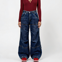 Jeans personnalisés pour femmes, jeans plissés, pantalons pour femmes, jeans féminins