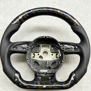 Volant en fibre de carbone forgée pour <span class=keywords><strong>Audi</strong></span> A4 B8 A5 A6 C7 S3 8V S4 S5 S6 S7 RS3 RS4 RS5 Q3 Q5 Q7 RS6 R8 TT A7 A8 A3 8P RS - Product Image 1
