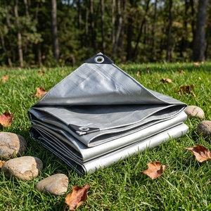 Bâche en PE multi-usages enduite imperméable 120GSM, résistante aux déchirures, coupe-vent, pour couvrir les équipements de <span class=keywords><strong>voiture</strong></span> en extérieur - Product Image 1