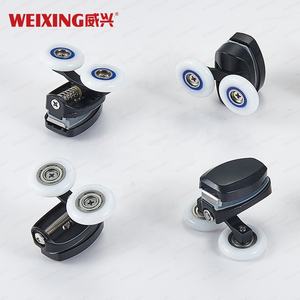 Rol pintu Pancuran geser baja antikarat roda Pancuran kamar mandi Hotel rumah perangkat keras kamar mandi hitam Matte kualitas bagus - Product Image 4