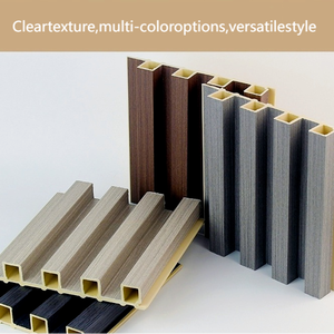 Panel de Pared WPC con Aspecto de <span class=keywords><strong>Madera</strong></span> Moderna, Revestimiento Ecológico Acanalado para Interiores, Decoración del Hogar y Apartamentos - Product Image 5