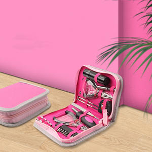 Set di 23 Utensili Manuali per la Casa, Kit di Riparazione Domestica, Set di Attrezzi Rosa per Signore in Scatola - Product Image 5
