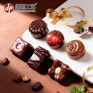Adorno de Resina en Miniatura con Forma de Chocolate que Cae, Decoración para el Hogar, Accesorio de Escritorio - Product Image 2