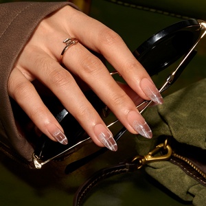 BTArtbox – Kit de faux ongles réutilisables faits à la main, de haute qualité, en gros, en gel souple, forme amande, effet œil de chat, à presser - Product Image 1