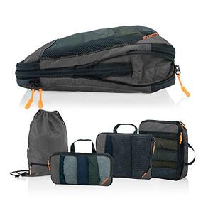 Organizadores de Maletas, Juego de 8 Cubos de Compresión para Empacar, Organizador de Viaje, Bolsa de Almacenamiento para Equipaje - Product Image 1
