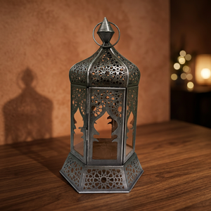 Artisan Design Moroccan <b>Iron</b>/Glass Lantern with Antique Finish Handmade Model L733 for Home Decoration - Product Image 1
