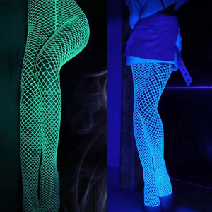 Halloween Glow in the Dark Netz strümpfe Kleid Leuchtende sexy Netz strumpfhose für sexy erotische Dessous für Frauen - Product Image 5