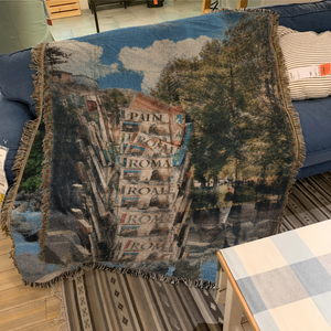 Tapiz de Pared con Diseño de Callejón de Arquitectura Italiana Romana Vintage, Jacquard Texturizado, para Colgar en Hoteles, Cafés, Dormitorios, Salas de Estar y Hogares - Product Image 1