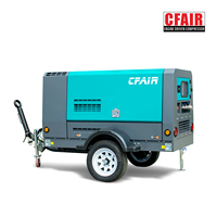 CFAIR 185 Cfm/5,2 M3/Min 7bar Venta caliente remolcable compresor de aire más pequeño para Jack Hammer
