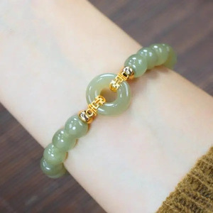 Fashion Imitation Green Jade <b>Bracelet</b> Burma Jade <b>Beaded</b> <b>Bracelet</b> Freshwater Pearl Green Aventurine Stone Pendant <b>Bracelet</b> - Product Image 5