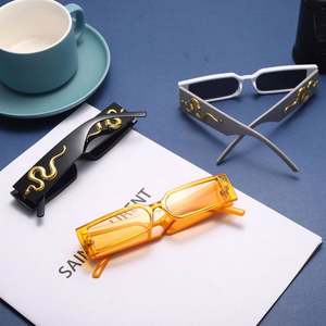 Gafas de Sol Cuadradas Pequeñas Vintage al por Mayor con Logotipo Personalizado, Gafas de Sol Rectangulares Pequeñas Estilo Steampunk para Hombre y Mujer - Product Image 5