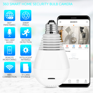 กล้องวงจรปิด1080จุด Full HD เฝ้าระวัง Ip 360องศาการรักษาความปลอดภัยไฟ Led ประเภทที่มีการ์ด Sd <span class=keywords><strong>V380</strong></span>พาโนรามาหลอดไฟกล้อง - Product Image 6