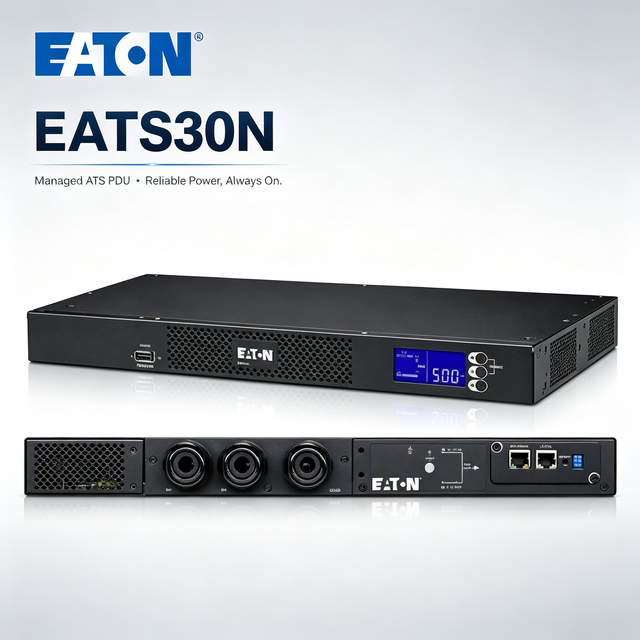 High Quality Eaton STS Dual Power Input Automatic Transfer Switch EATS30N ATS Uninterrupted Switching 230V LCD User Interface 8