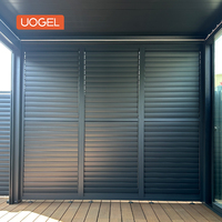 UOGEL Volets roulants personnalisés en alliage d'aluminium écologique 6063-T6, cadre de pergola thermolaqué, jardinage en arrière-cour, garantie CE 7 ans