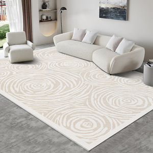 Thảm trải sàn giả len in 3D bán buôn năm 2025, dày dặn, mềm mại, phong cách Bắc Âu đơn giản, sọc hiện đại, dành cho phòng khách - Product Image 4