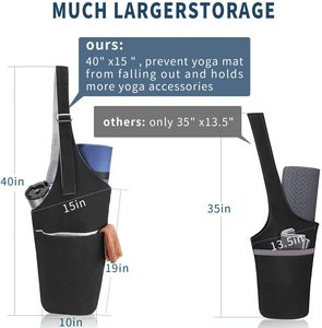 Sac de sport portable, housse de voyage, tapis de Yoga, rangement en toile, avec Logo personnalisé - Product Image 5