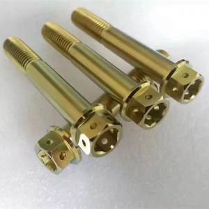 Personnalisé M6 Couleur Titane <span class=keywords><strong>Rc</strong></span> Autotaraudeuse Allen Torx Vis Hexagonale Boulon M3 M5 M6 Plat Fraisée Moto Titane Vis - Product Image 2