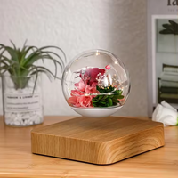 Nueva levitación magnética flor Rosa Luz regalo sala de estar mesita de noche LED levitando Mesa flotante lámpara de decoración del hogar