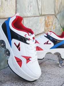 Patins à roulettes à LED fluorescents personnalisés en usine, à quatre roues, avec roues en caoutchouc/EVA pour enfants garçons, marche automatique stylée - Product Image 1