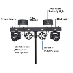TIITEE Luces de DJ Profesionales Portátiles Equipo de Discoteca para DJ Gig Bar 2 Piezas de Barra Par LED 6x5W RGBW 4 en 1 para Iluminación de Escenario con Soporte - Product Image 2