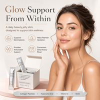 Bâtonnets de gelée de collagène hydratants à marque privée, suppléments blanchissants anti-âge à l'acide hyaluronique et vitamine C, taille personnalisable