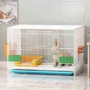 BumoPET grosir kandang hewan peliharaan kelinci logam ekstra besar dalam ruangan kandang tikus <span class=keywords><strong>Guinea</strong></span> <span class=keywords><strong>Pig</strong></span> enkripsi lipat untuk Kelinci Villa - Product Image 3