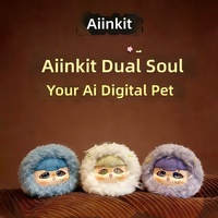Robot AI Pendamping Dual-core Soul MoMo, Mainan Boneka Plush Poliester Interaktif Bertenaga AI, Hadiah Ulang Tahun Anak, Pendamping Meja