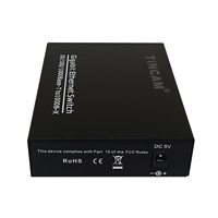 Commutateur PoE+ Tincam 10/100/1000M, monomode, prenant en charge la fibre optique, convertisseur de média Ethernet RJ45 Gigabit pour caméra CCTV