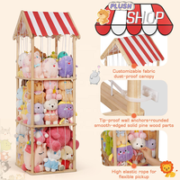 Étagère de rangement pour jouets en bambou moderne en forme de maison, étagères de rangement pour jouets d'enfants, supports de rangement, étagères pour la chambre des enfants
