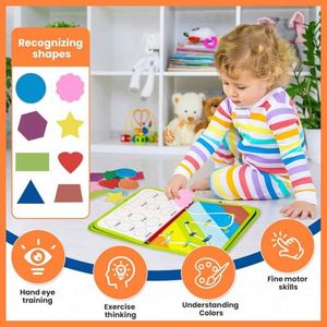 Tablero de Actividades de Fieltro con Diseño de Dinosaurio, Juguetes Montessori para Niños Pequeños, Libro Sensorial de Fieltro para Educación Temprana - Product Image 3