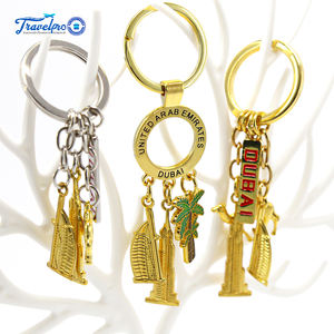 Portachiavi Souvenir turistico personalizzato 3D Dubai in lega di zinco doppio lato <span class=keywords><strong>Burj</strong></span> Khalifa Dubai Souvenir portachiavi - Product Image 2