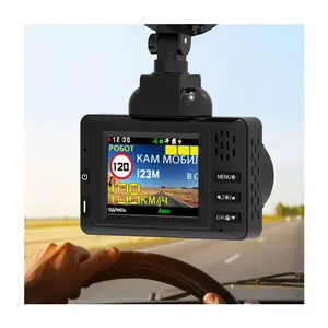 러시아어 음성 3 in 1 운전 자동차 레코더 레이더 감지기 GPS Dashcam 자동차 DVR 카메라
