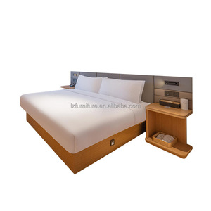 Cama de Madera Sólida de Lujo, Tamaño King, Diseño para Hoteles de Negocios, con Cabecera, para Proyectos de Mobiliario de Hoteles, Base para Colchón Comercial - Product Image 5