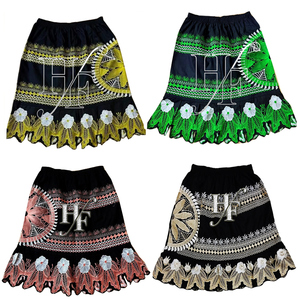 <span class=keywords><strong>Gonna</strong></span> Pohnpei Femminile di Alta Qualità con Motivo Floreale Ricamato, <span class=keywords><strong>Gonna</strong></span> Midi con Vita Elastica, Gonne Casual delle Isole Micronesiane - Product Image 6