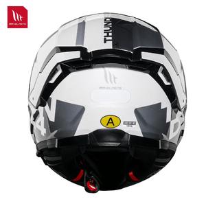 หมวกกันน็อคเต็มใบ ABS รุ่น MT Thunder 4 SV รุ่นใหม่ สีดำขาว  พร้อมกระจกสองชั้น  ระบบระบายอากาศแบบ Double D-ring - Product Image 4
