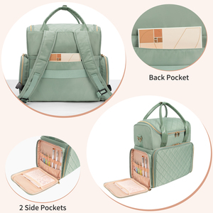 ReIaveI 56 botellas de mochila de almacenamiento de esmalte de uñas caja de almacenamiento de luz de uñas impermeable <span class=keywords><strong>profesional</strong></span> <span class=keywords><strong>maleta</strong></span> de manicura - Product Image 6