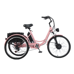 Tricycle d'appoint électrique à pédale de 24 pouces vélo à trois roues personnalisé intégré 36v capteur intelligent sorties de pneus minces en acier - Product Image 1