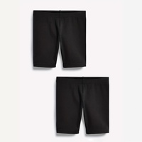 Ensemble deux pièces personnalisé de shorts de cyclisme en coton pour filles, OEM, anti-transparence, élastique, enduit PU, plusieurs couleurs, échantillon en 7 jours |   Stock