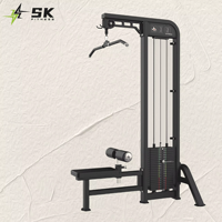 Machine de musculation dorsale double station SK Commercial Lat Pulldown et Low Row avec pile de poids de 80 kg à chargement par broche