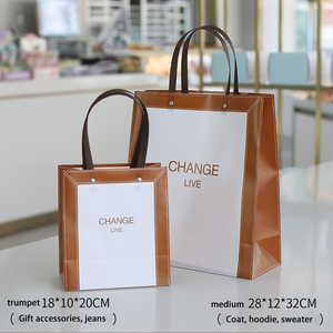 High Appearance Level Reusable Vintage Clothing Store <b>Dresses</b> Haute Couture With Frosted Transparent Tote <b>Bags</b> Vietnam Export - Product Image 3
