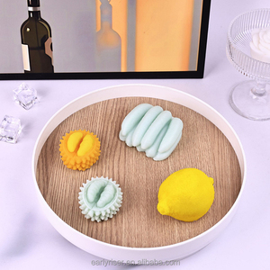 Sớm Riser chuối chanh xấu xí cam sầu riêng nến Silicone khuôn trẻ em làm bằng tay tự làm bánh nướng Khuôn Silicone trang trí - Product Image 5