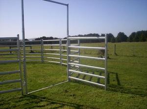 Panneau de clôture pour vaches de ferme détachable et antirouille 1,8*2,9m, galvanisé à chaud argenté, taille personnalisée, solution complète pour clôture - Product Image 2