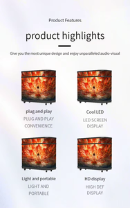 P2.5 Mobile Portable Club Bar Front Reception Curved Dance Stand Exhibition DJ Booth Desk Table LED Video <b>Wall</b> <b>Display</b> Screen - Product Image 3