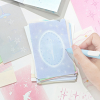 100 notes autocollantes par paquet, série Starlight colorée, notes autocollantes non collantes à décoller pour étudiants